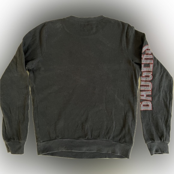 Wisconsin Badgers Long Sleeve Crewneck with Rhinestones | Recycled Karma | M/L - Picture 11 of 15